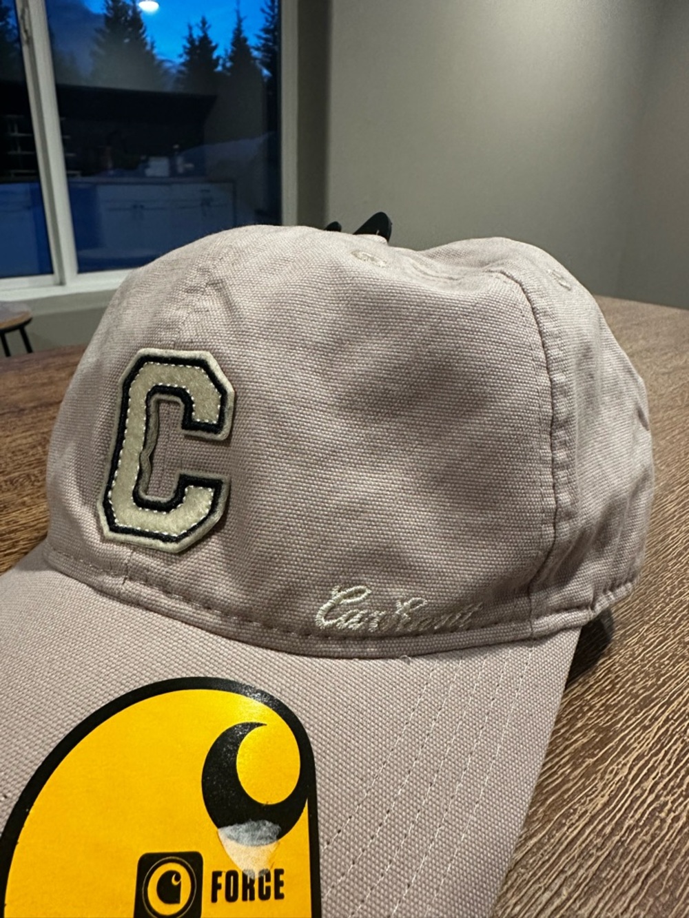 NEW Carhartt Hat Cap Strap Back Gray Canvas Force Men OS Workwear Logo Casual